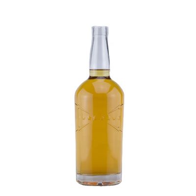 Wholesale Price Long Neck Clear 750ml Spirits Glass Bottle For Vodka Whisky With custom lid