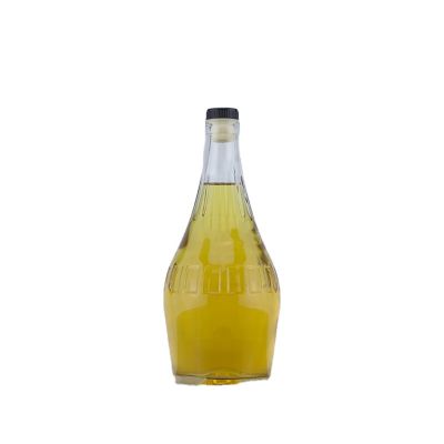 Hot Sale Round Long Neck Super Flint Glass Bottle 70 Cl Tequila Screen Printing Cork Stopper Bottle 