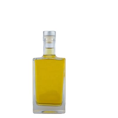 Wholesale Square Shape Thick Bottom High Weight Glass Bottle 70 Cl Gin Customized Gradient Bottle 