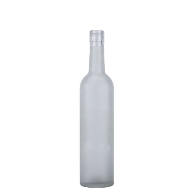 Glass Bottles Wholesale Frost Bottle 500 Ml Vodka Bottle Long Body And Long Neck 