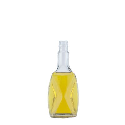 Irregular Glass Bottle With High White Glass 500 Ml Whiskey Bottle With Matte