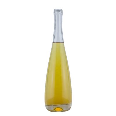 Cheap Price Thick Drop Bottom Glass Bottle With Long Neck 500 Ml Liquor Spirit Bottle With Frost And Decal 
