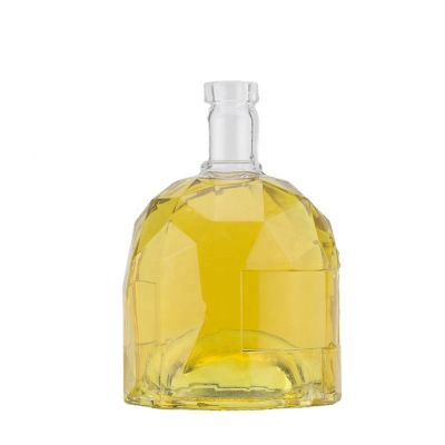 Luxury Transparent Super Flint Liquor Spirits Glass Bottle For Vodka Whiskey Rum Tequila Brandy 750ml 75cl With Cork Top