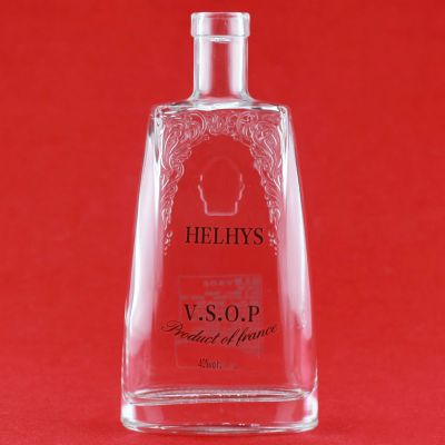 500ml Beauty Glass Material Brandy Bttles 750ml Glass Material Alcohol Liquor Bottle With Lid 
