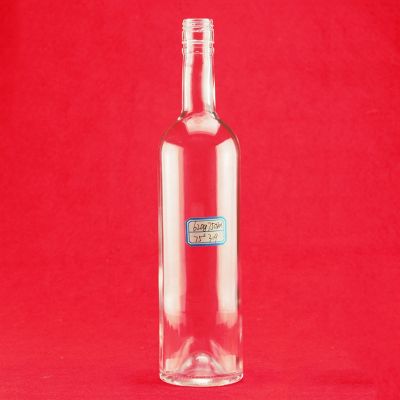 Fancy Empty Tequila Transparent Glass Bottle Top Grade Quality Glass Gin Bottles With Cap 