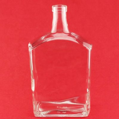 Flat Gin Vodka 750ml Glass Bottle 1 Liter Liquor Glass 