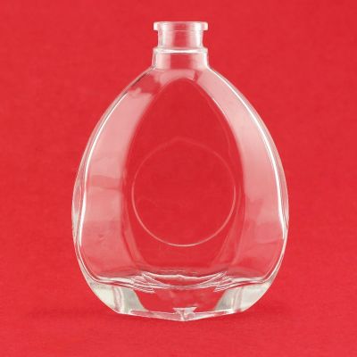 Customized 750ml Drop Shape Crystal Flint Spirits Vodka Brandy Rum Whisky Liquor Glass Bottle 