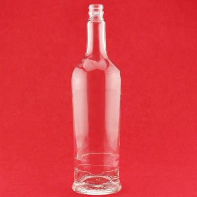 Factory Price Best Quality Unique Shape Glass Liquor Bottle With Lid 