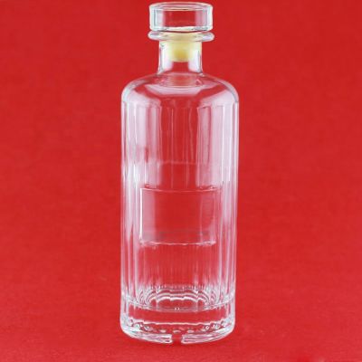Super Flint 750ML Cylindrical Glass Drinking Bottle Cylindrical Glass Bottle with Cork 