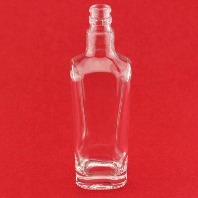 Wholesale Custom Design Unique Shape Thickness Bottom Glass Spirit Bottle With Pull Ring 