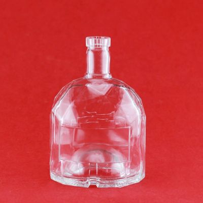 New Design 750ml Round Shape Spirits Glass Bottle Super Flint Liquor Glass Bottle With Cork
