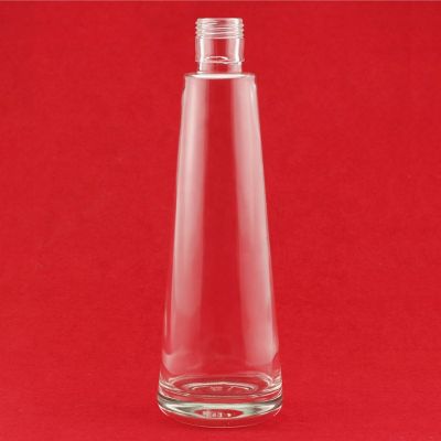 Clear Triangle Shape Bottles With Handle Glass Bottle For Whiskey Glass Drinking Bottles With Lids 