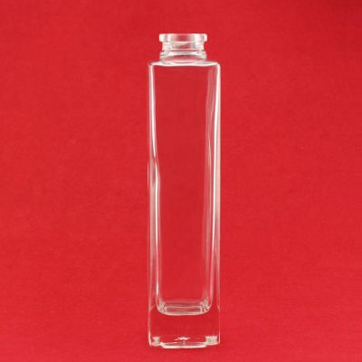 750ml empty square small mouth vodka glass bottle with screw top