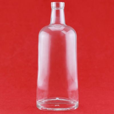 High-End 500ml 750ml Vodka Bottle Short Neck Liquor Glass Bottle 16 Oz Clear Wine Bottle With TPE Cork 