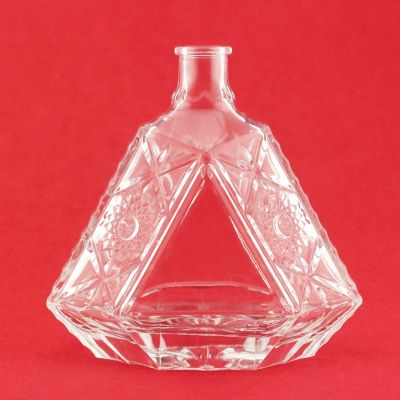 Flint Glass Bottle Weight For Whiskey Empty Glass Bottle For Whisky Liquor 