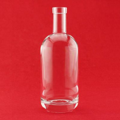New Product Cylinder Shape 750 ml Tequila Spirits Glass Bottle With Cork Stopper 
