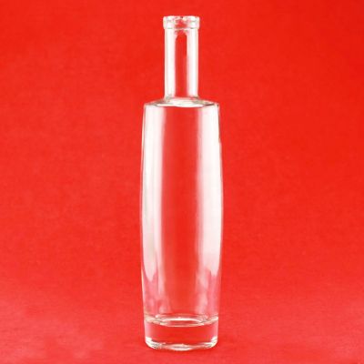 High Quality Round Whisky Bottle 750 ml Food Grade Clear Tall Glass Bottles 