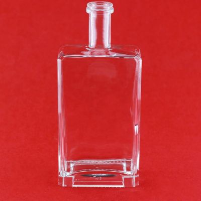 750ml Rectangular Glass Tequila Bottle Glass Whiskey Square Bottle 