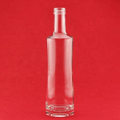 Factory Wholesale Unique Shape Glass Bottle Round Brandy Glass Bottles With Screw Cap 