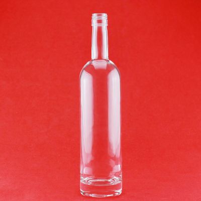 Custom Made wholesale glass bottle 750ml brandy glass liquor bottle with screw cap 