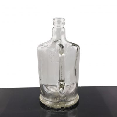 Factory Made Super Flint Material Glass Bottle Transparent Brandy Glass Bottle With Cork Top 