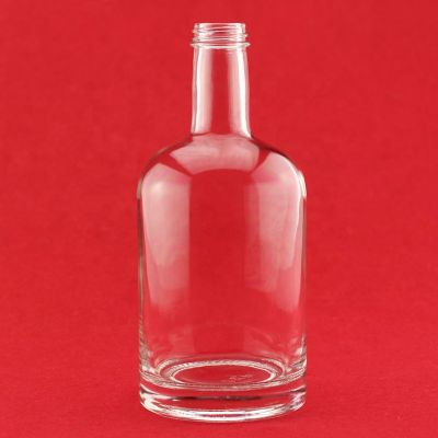 Oem Supplier Round Shape Gin Glass Bottle With Screw Cap 