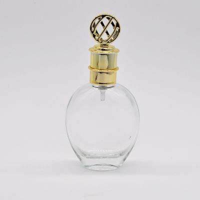 Luxury elegant 25ml recyclable transparent spray perfume glass bottle 