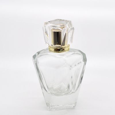 Retro style irregular shape transparent glass perfume bottle 100ml