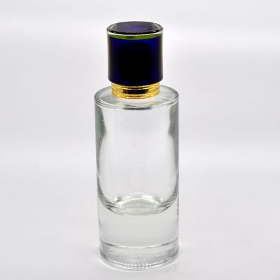 100ml high quality cylindrical thick bottom empty glass bottles for perfume 