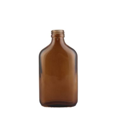 Super Flint Empty Flask 200 ml Square Clear Small Alcohol wine Glass Bottle With Screw 