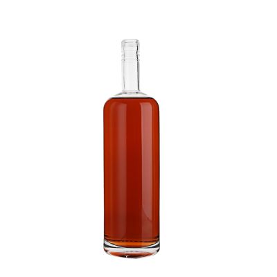 wholesale brandy gin bottle wine whiskey empty bottle 500ml 700ml 750ml 1000ml round mini liquor vodka glass bottle 