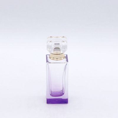 square rectangle gradually varied color painting custom glass perfume bottles