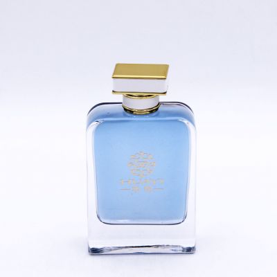 100ml rectangle with round corner transparent perfume glass bottles for sale 