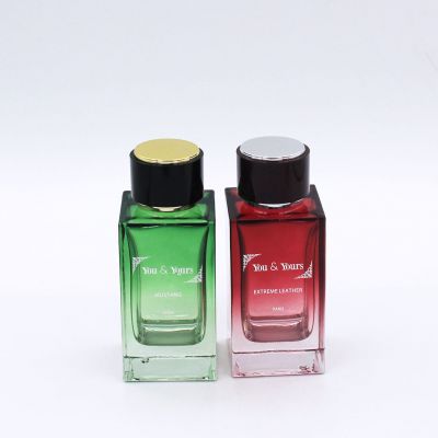 fancy colorful gradually varied painting glass bottle perfume for sale 