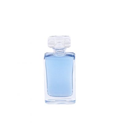 oblate rectangle exquisite transparent high quality custom perfume glass bottles