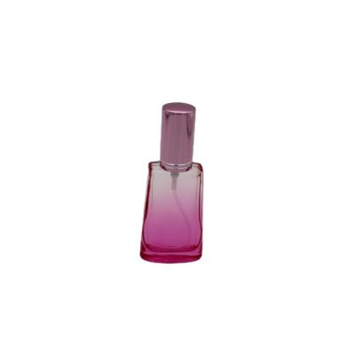 pink colour spray glass 30ml perfume bottle with aluminium cap 