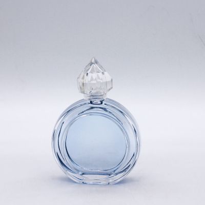 100ml round clear empty glass bottle perfume with surlyn cap 