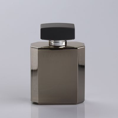 OEM electroplate coating 100ml empty glass perfume bottles 