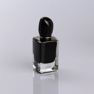 50ml black color inner painting glass luxury perfume bottles 