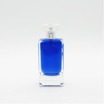 wholesale original luxury fancy empty clear square 50ml perfume glass bottle 