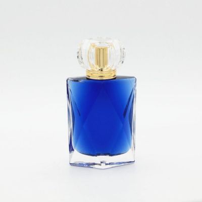 luxury transparent sprayer pump custom empty 80ml glass fancy perfume bottle