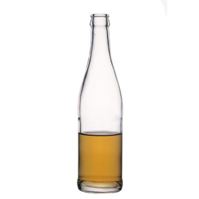 Hot Sale High Quality Round Flint Empty Clear Glass Bottle for Liquor Manufacturers 