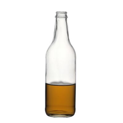 Flint Clear High Quality Round Customize 500ml Glass Liquor Bottles Wholesale