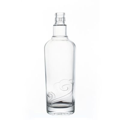 Customize Airtight Hot Sale Flint Empty Glass 500ml Crystal Bottle for Liquor 