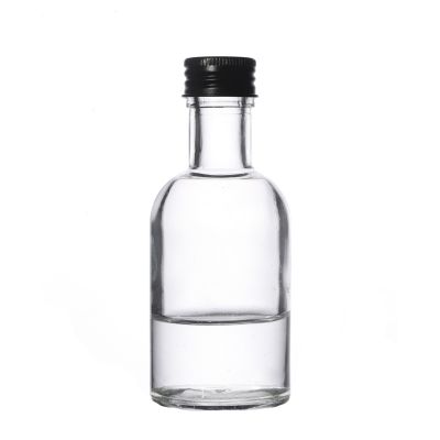 Round shape Metal Cap Customize Small 100ml Wine Glass Bottle Wholesale 