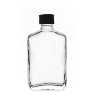Hot Selling Wholesale Clear Spirit 110ml Customize Square Glass Bottle for Liquor