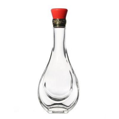 High Quality Thick-Bottomed Flint Empty Wine Making Liquor Glass Bottle with Lids 