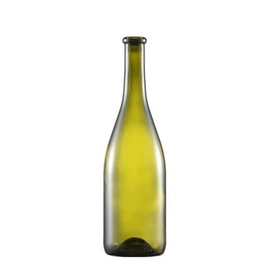 Champagne Bottle 750ml Dark Green Wine Bottle with Cork Finish Factory Directly Sale