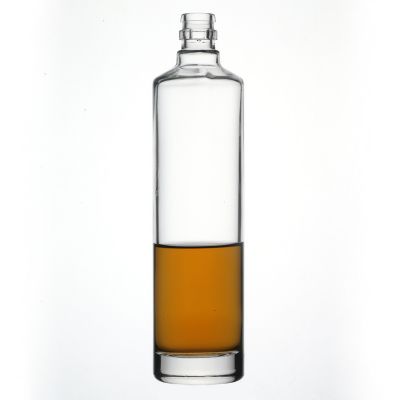 Hot Sale Round Spirit Whiskey Customize 500ml Glass Liquor Bottle Wholesale