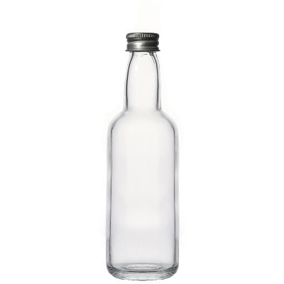 Glass Bottle Factory Clear Wholesale Wine Mini Round Glass Bottle for Liquor 